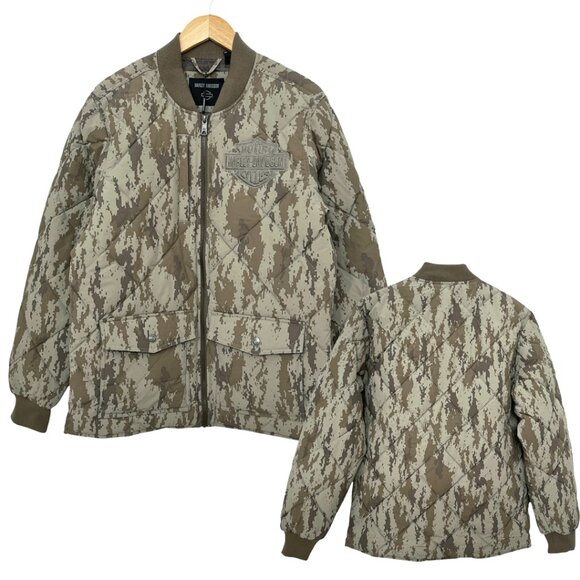 Harley-Davidson® Quilted Park Jacket Light Camouflage Men’s Medium